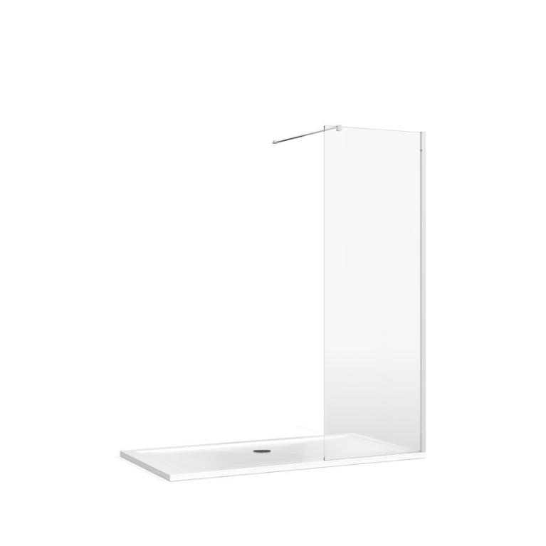 Burlington Chrome Glass to Wall Bracing Bar Sanctuary Bathrooms